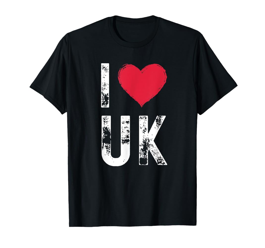Amazon | I love UK - 国、都市、地区、場所、自宅 Tシャツ | T